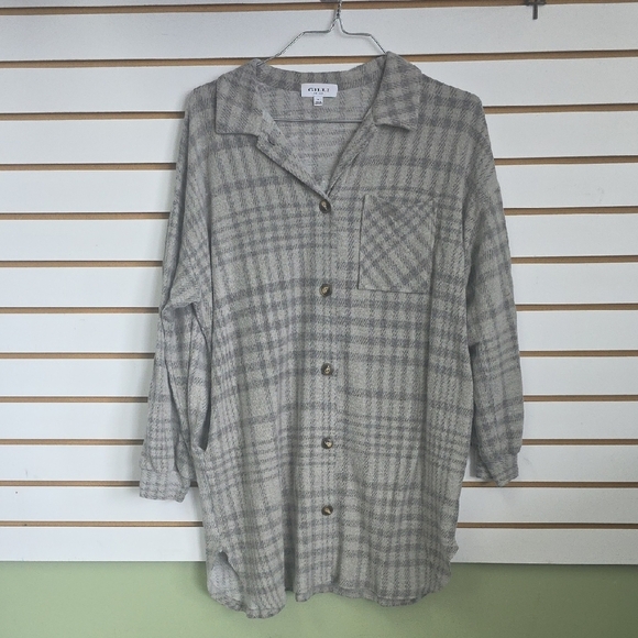 Gilli Tops - Flannel Tunic Top Med